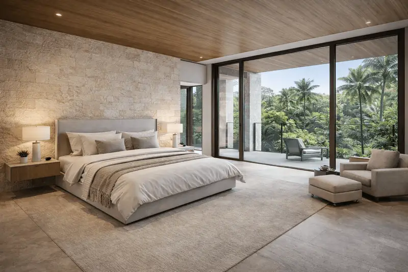 Primary bedroom opening to the garden, Maremar