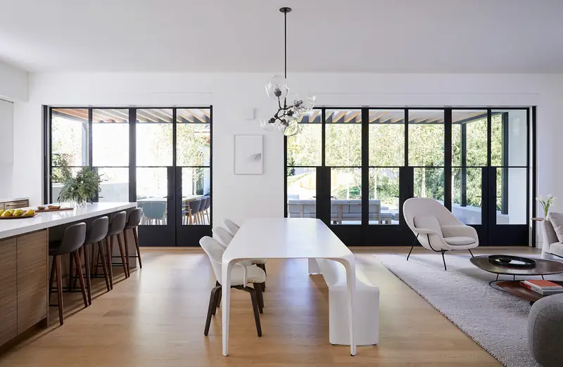 Kitchen and dining area with glass doors, Stone Haven
